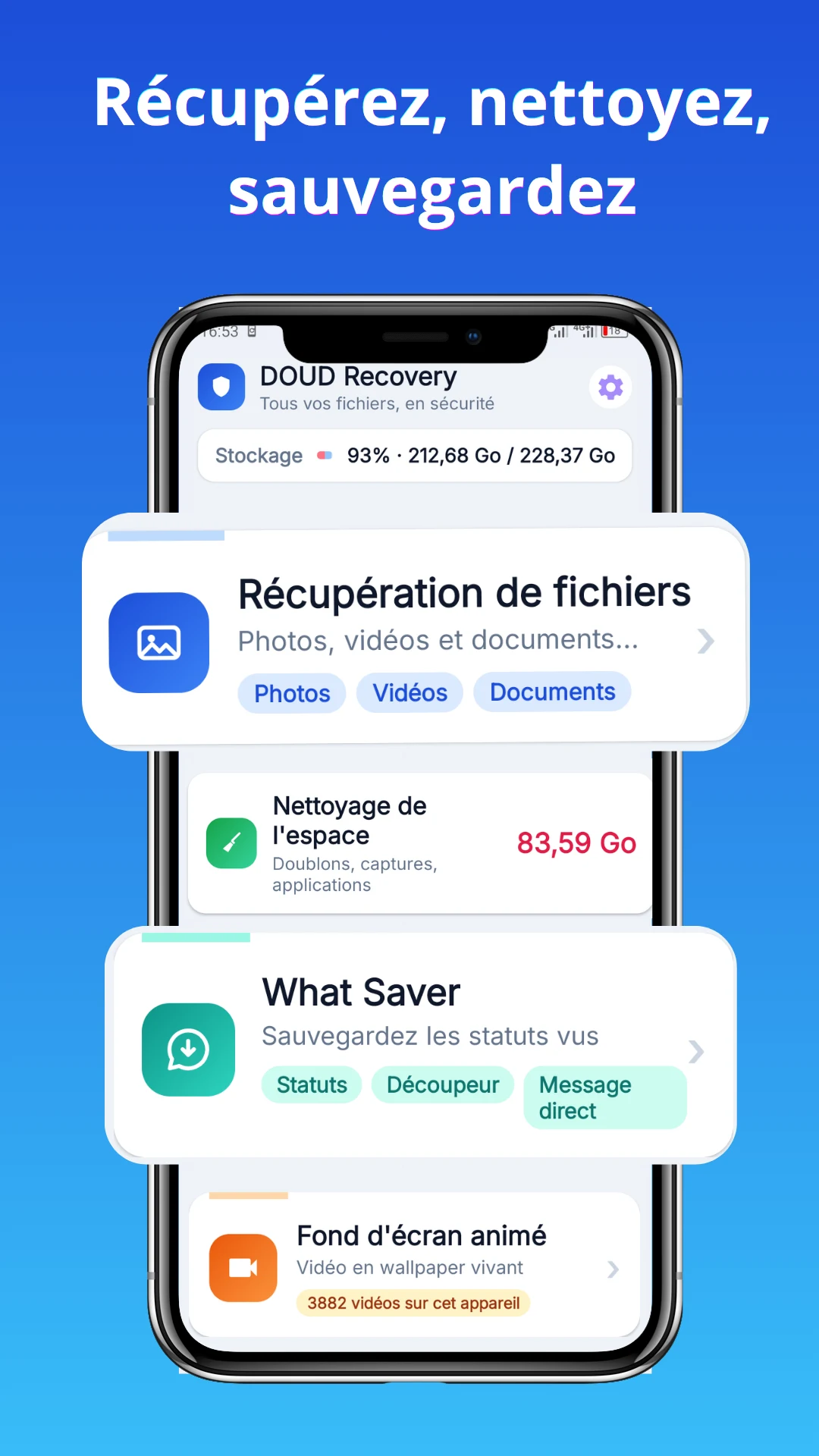 Doud Recovery & Wallpaper screenshot